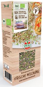 Sperli Keimspeisesaat Frische Mischung mit bunten Keimlingen für Müsli und Salate, mild-frischer Geschmack