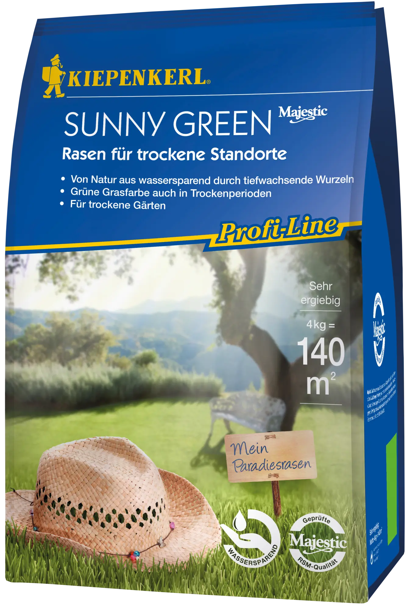 Sunny Green Rasensamen für trockene Standorte, 4 kg