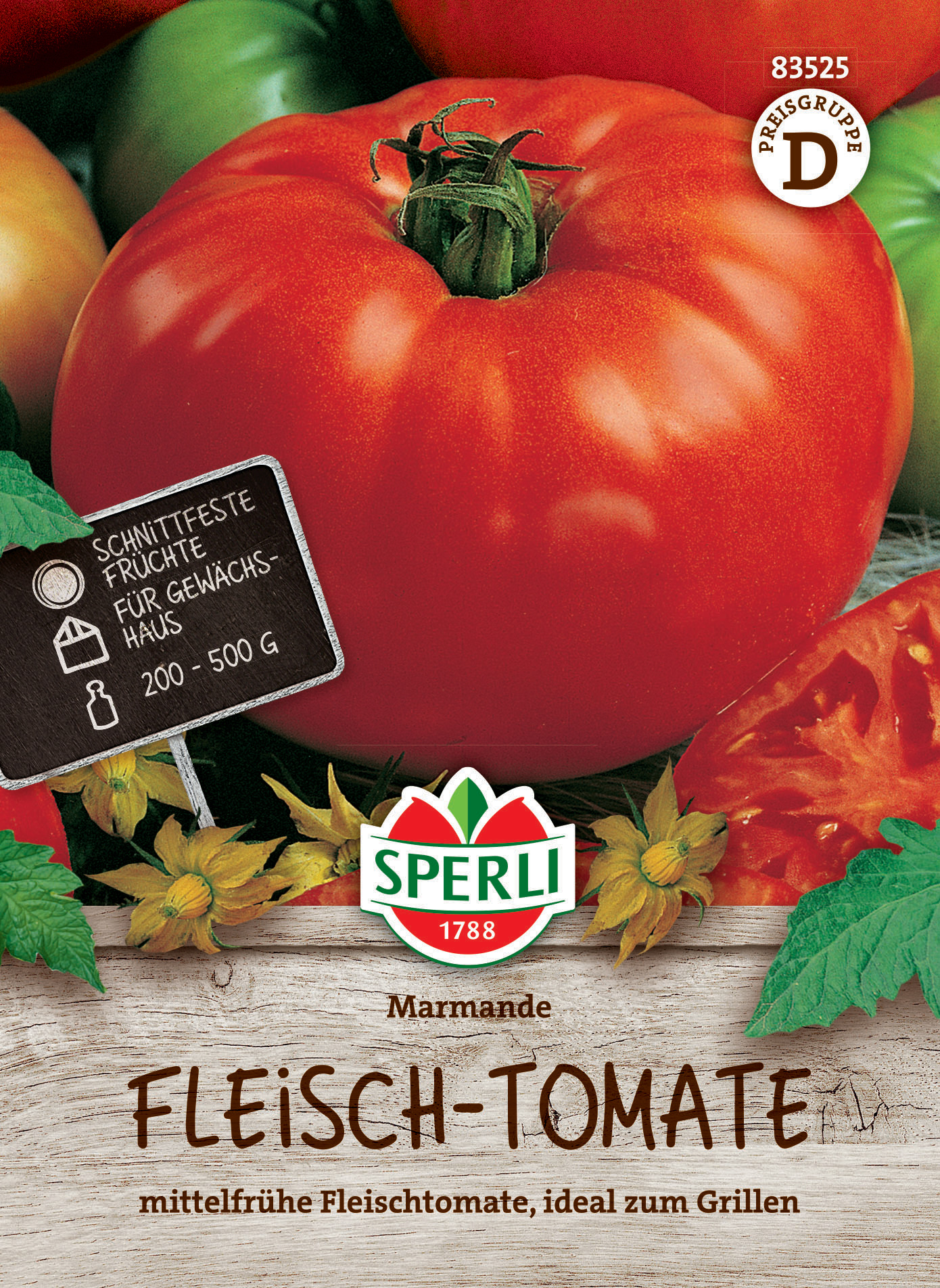 Mittelfrühe Fleisch-Tomate mit Marmande-Variante, ideal zum Grillen