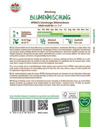 Bunte Blumensaatgutmischung für Blumenbeete, breite Aussaat, winterhart, 14-21 Tage Keimdauer.