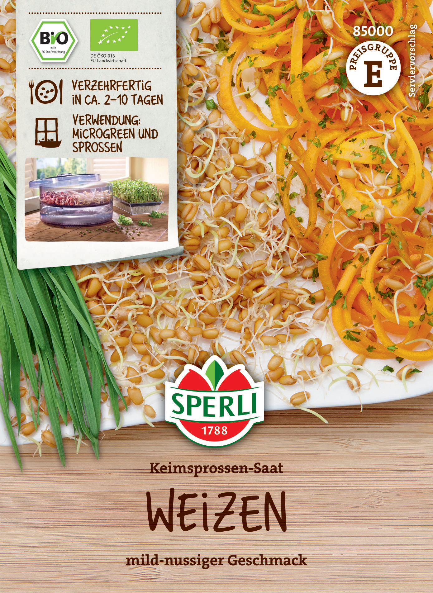 Keimsprossen Weizen - Bio-Saatgut