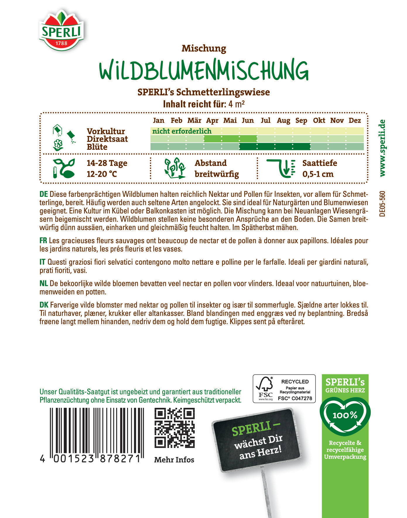 Blumenmischung Schmetterling