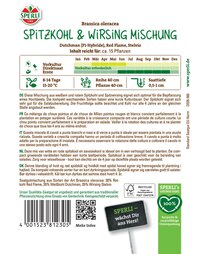 Wurzelfarben und Pflanzenspitzen, Abschnitt mit Pflanzen- und Anbaudaten, QR-Code, Barcodes, Text.