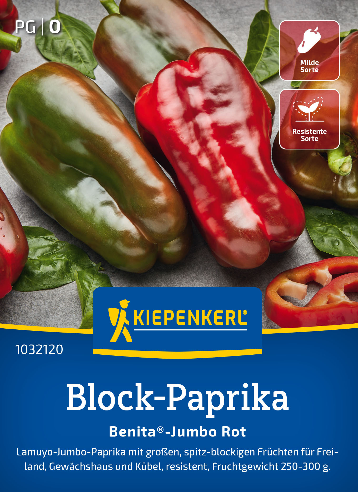 Block-Paprikasamen Benita-Jumbo Rot®, F1 